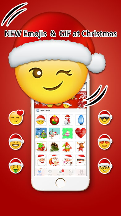 Screenshot #1 for Emoji Added - Christmas Emoji