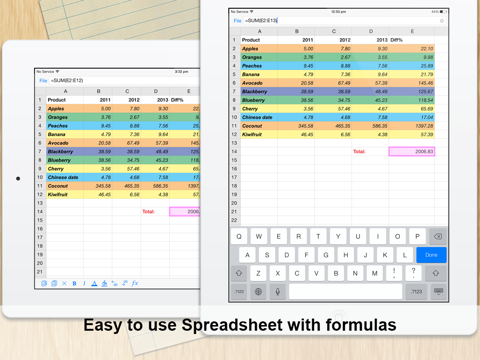 Скриншот из iSpreadsheet™ : Office Sheets