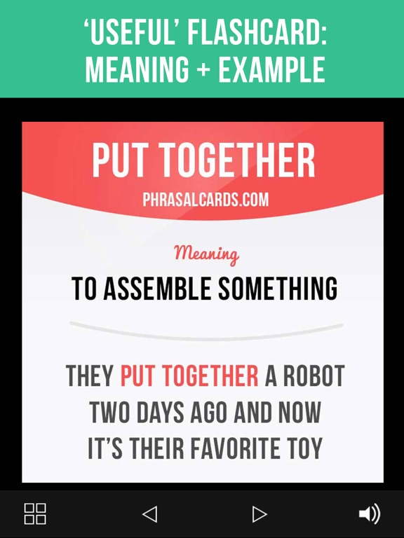 Screenshot #6 pour Phrasal Verbs Cards Lite