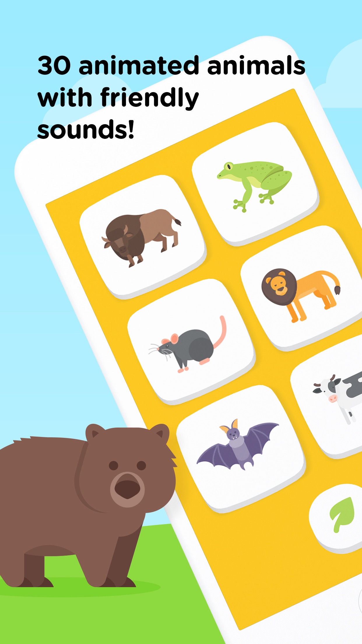 Screenshot do app Zoo Sounds – Safe Toddler Fun