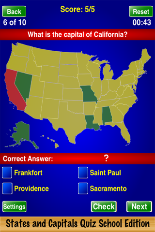 States and Capitals Quiz School Edition - náhled