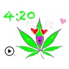 Animated Happy Weed Sticker