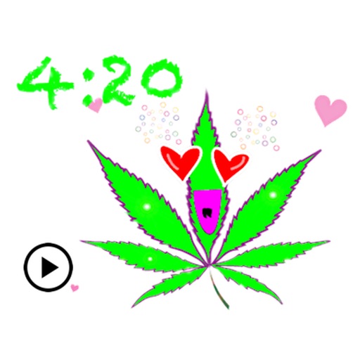 Animated Happy Weed Sticker