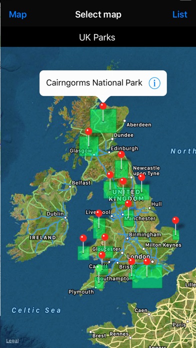 UK Parks & Forests GPS OS Mapsのおすすめ画像1