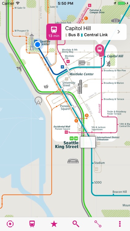 Seattle Rail Map Lite