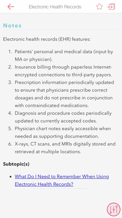 MA Notes: Pocket Guide