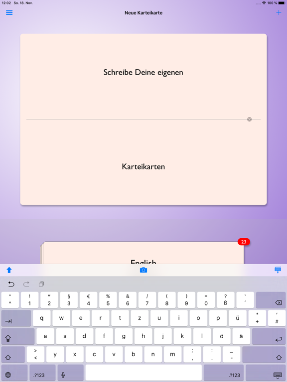 Intelli Karteikarten iPad screenshot 3