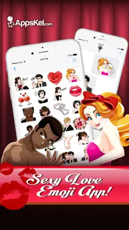 Game screenshot A Sexy Love Emoji Stickers apk