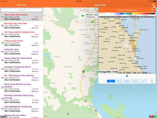 QLD Fires iPad app afbeelding 3
