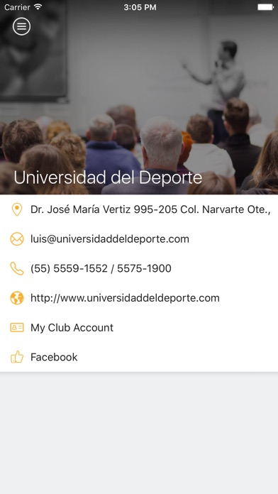 Universidad del Deporte App screenshot 2