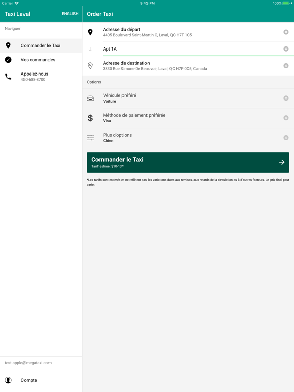 Screenshot #5 pour Taxi Coop Laval