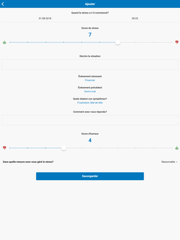 Screenshot #5 pour Journal de stress