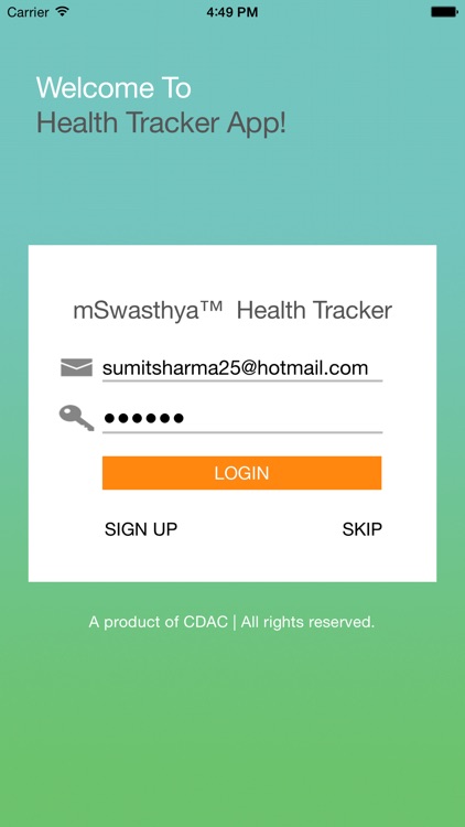 mSwasthya™ Health Tracker