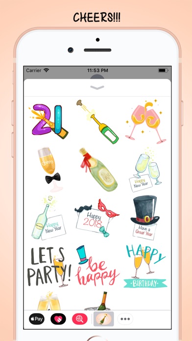 Party of Champagne Sticker screenshot 2