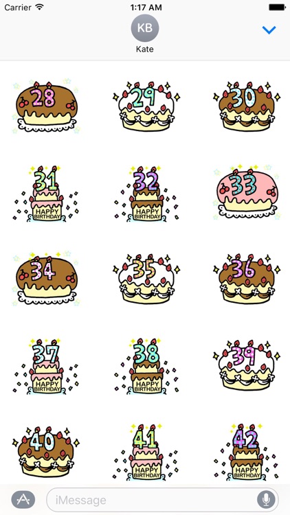 Animated Birthday Sticker Ver1