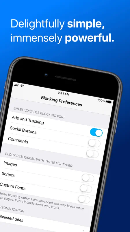 Purify: Block Ads and Tracking screenshot 4 of 5