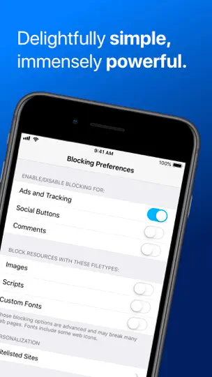 Captura de pantalla de Purify: Block Ads And Tracking en iPhone 4