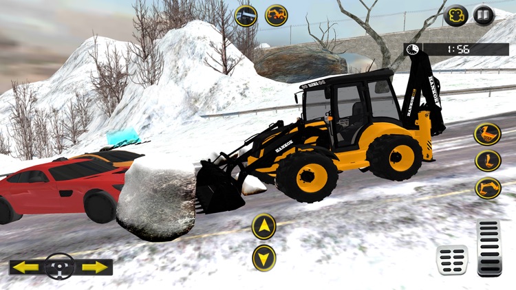 Snow Excavator Crane Rescue