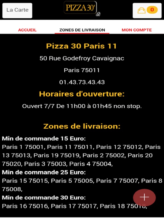iPad Image of Pizza 30 Paris 11