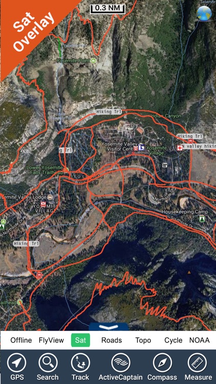 Yosemite National Park - GPS Map Navigator