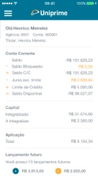 Uniprime Mobile Banking Captura de tela 2