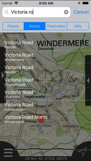 Screenshot von Lake District Maps Offline auf dem iPhone 7