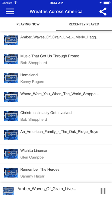 Wreaths Across America iPhone screenshot 2 - Music app