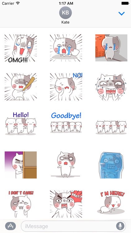 Animated Crazy Cat Sticker