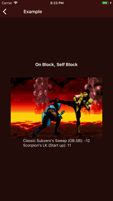 UMK3 Frame Data screenshot