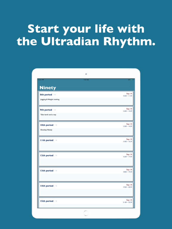 Screenshot #4 pour Ninety - 90 minutes ToDo