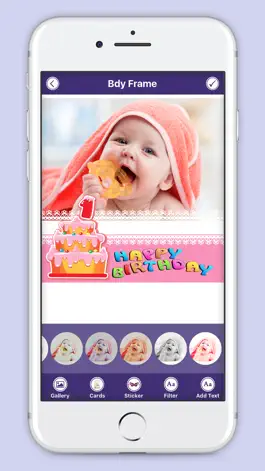 Game screenshot Happie B’day Photo Frame : Birthday Sticker apk