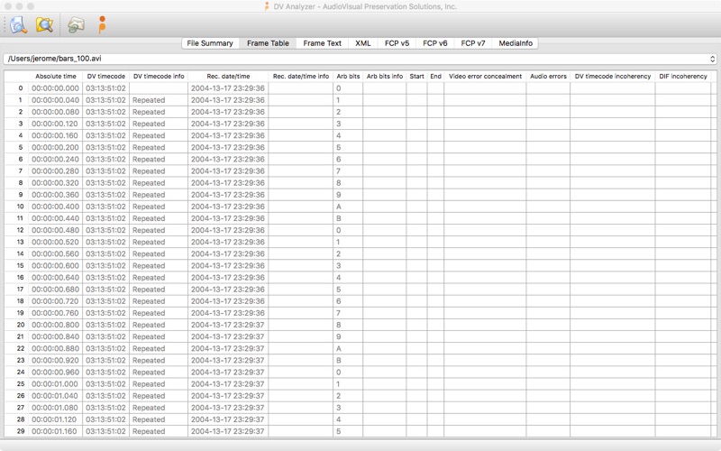 Screenshot #2 pour DV Analyzer