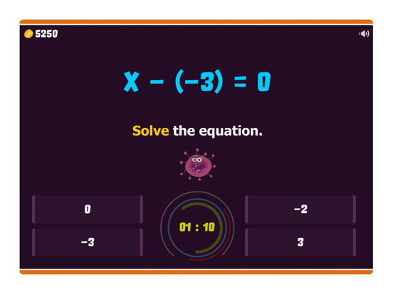Screenshot #5 pour Solving Equations (integers)