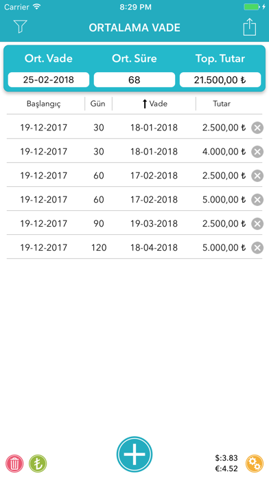 Screenshot #1 pour Ortalama Vade