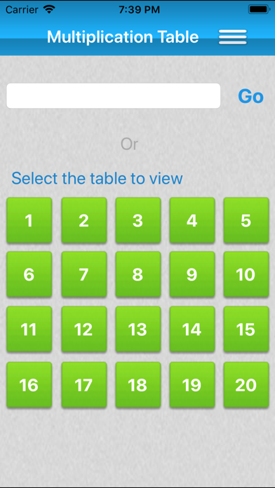 Screenshot #1 pour Multiplication - Times  Tables