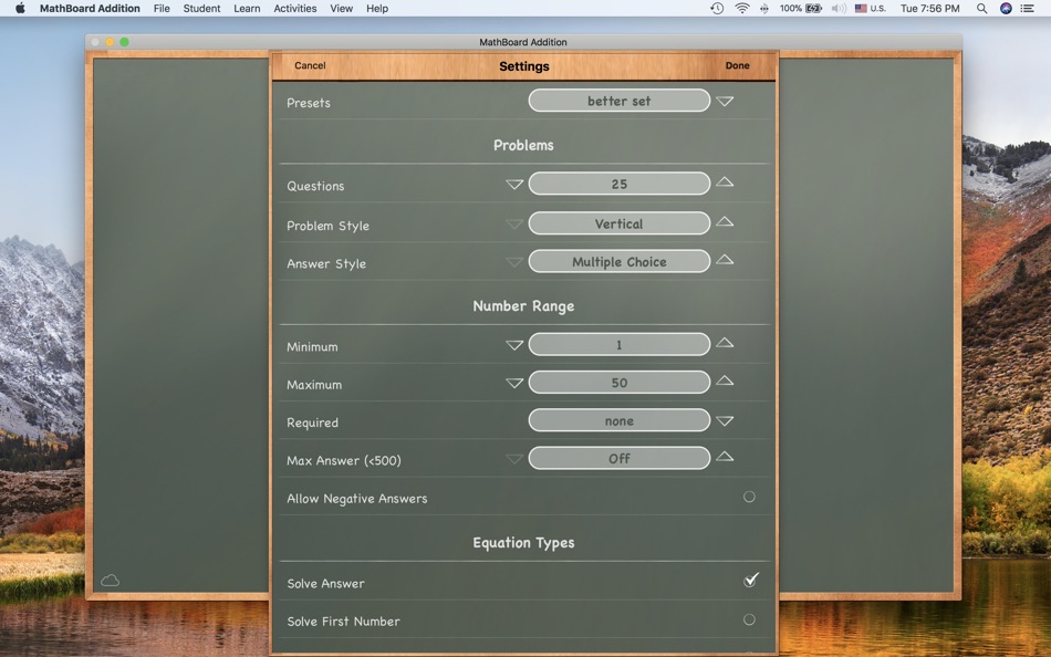 #5. MathBoard Addition (macOS) Av: PalaSoftware Inc.