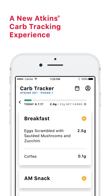Atkins® Carb & Meal Tracker
