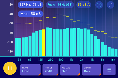 Audio spectrum analyzer EQ Rta screenshot 4