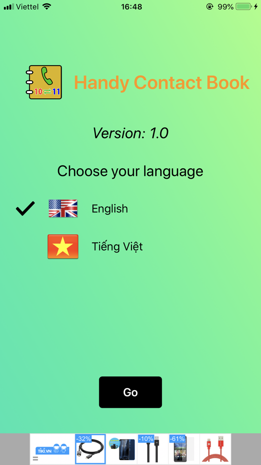 #1. Handy Contact Book (iOS) 由: Kinh Tran