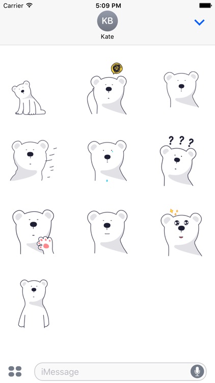 Polar Bear Animated Stickers