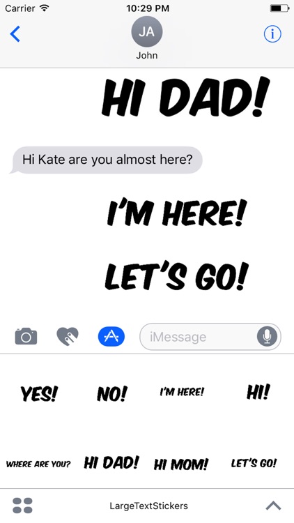Large Text Stickers