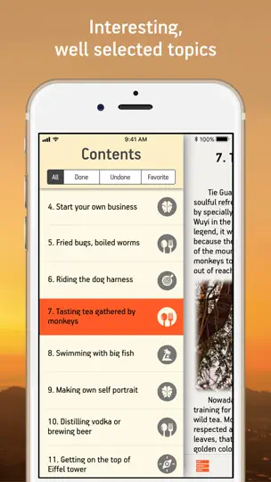 Captura de pantalla de 100 Things To Do In Your Life en iPhone 2