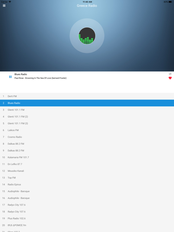 Greece Radio Station: Greek FM iPad screenshot