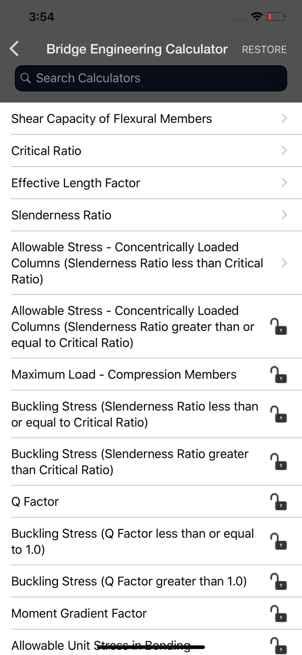Bridge Engineering Calculator screenshot