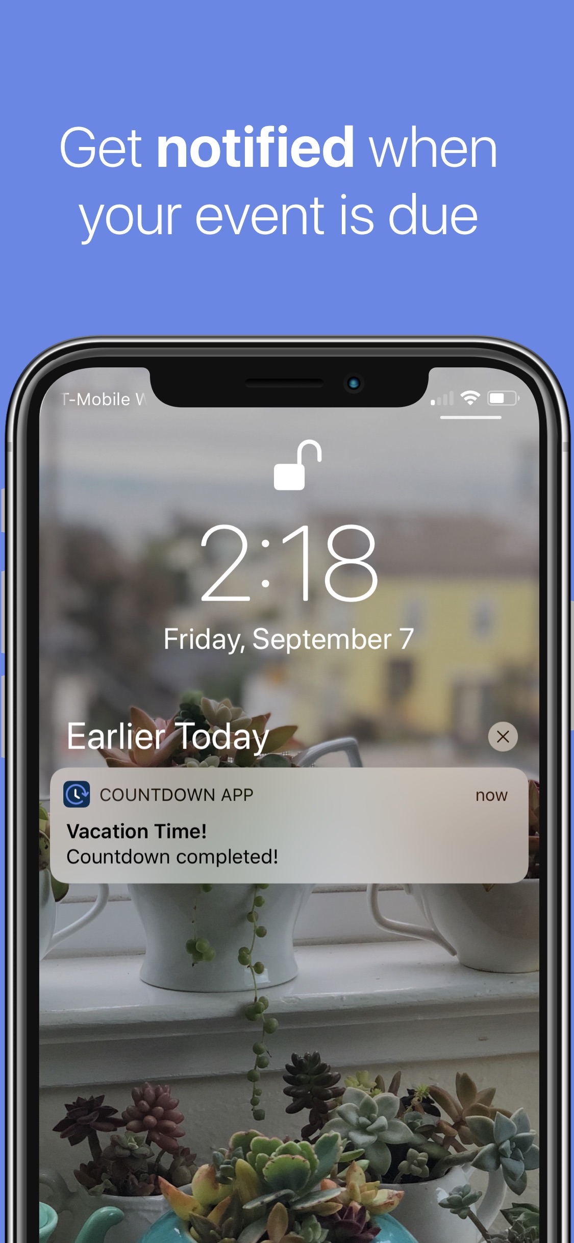 Screenshot do app The Countdown App
