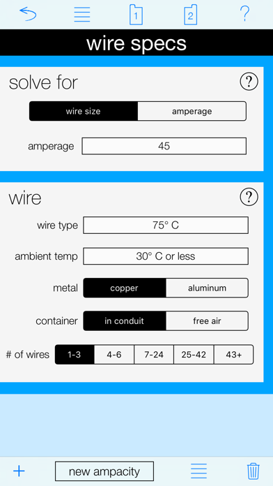 Ampacity Calculator Pro screenshot 3