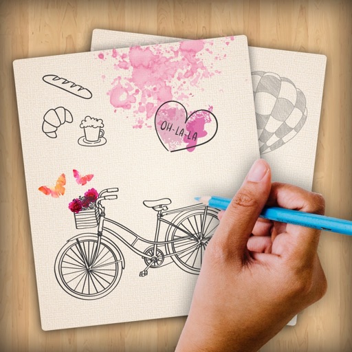 Draw and Color to make notes icon