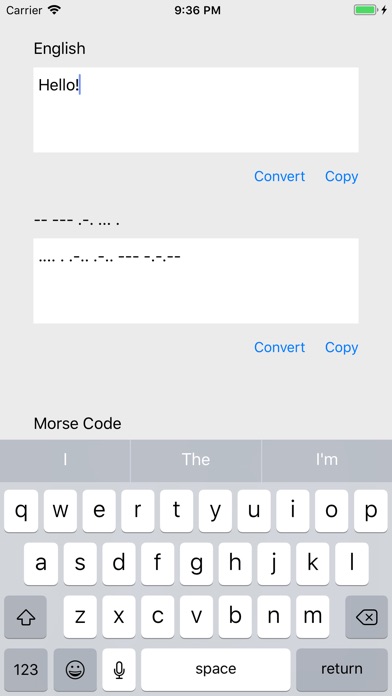 MorseConverter screenshot 2
