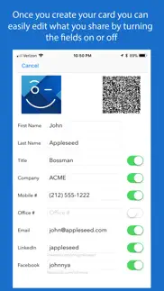 deets: qr code contact card iphone screenshot 2