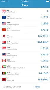 British Pound Based Currency Converter screenshot #1 for iPhone